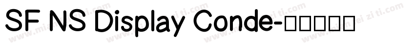 SF NS Display Conde字体转换
